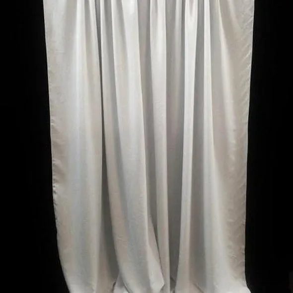 2pcs - Premium Poly (Poplin) Drapery Panel 11' Tall x 58" wide - White