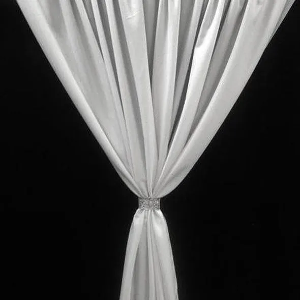 2pcs - Premium Poly (Poplin) Drapery Panel 11' Tall x 58" wide - White