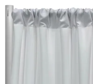 2pcs - Premium Poly (Poplin) Drapery Panel 11' Tall x 58" wide - White