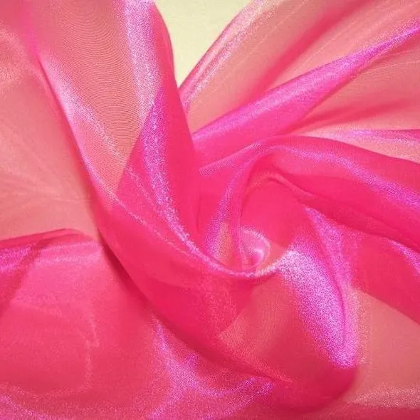 7pcs - Crystal Organza Table Linen 72"x72" Square - Fuchsia 915