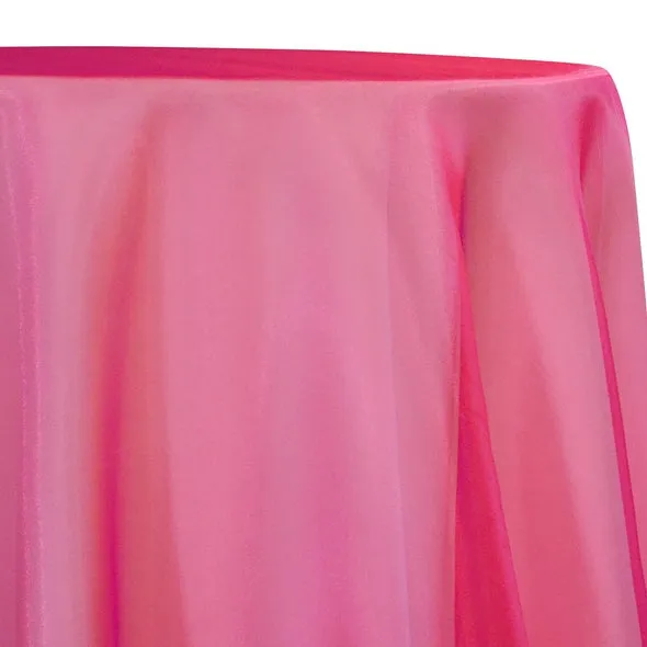 7pcs - Crystal Organza Table Linen 72"x72" Square - Fuchsia 915