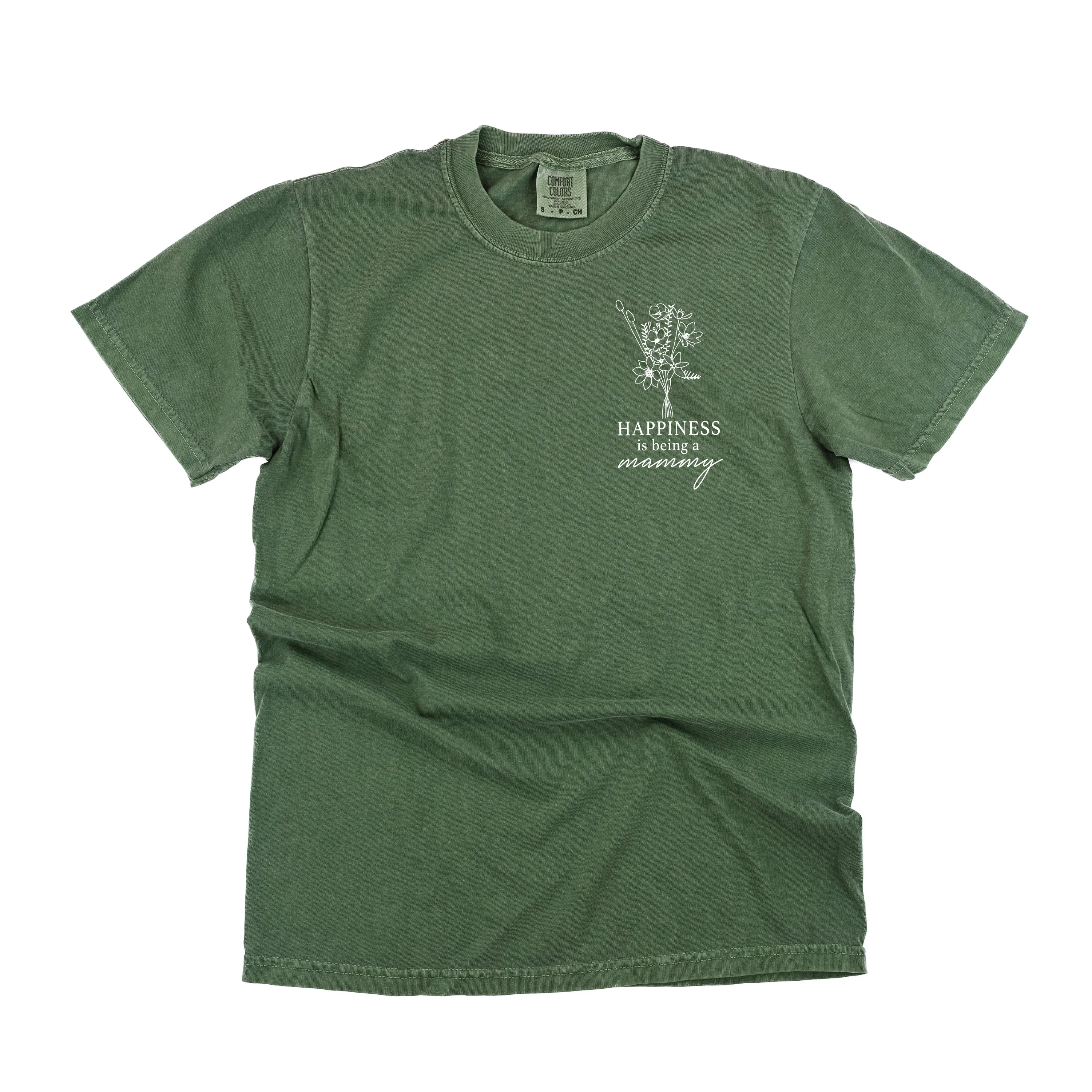 Bouquet Style - Happiness is Being a MAMMY - SHORT SLEEVE COMFORT COLORS TEE