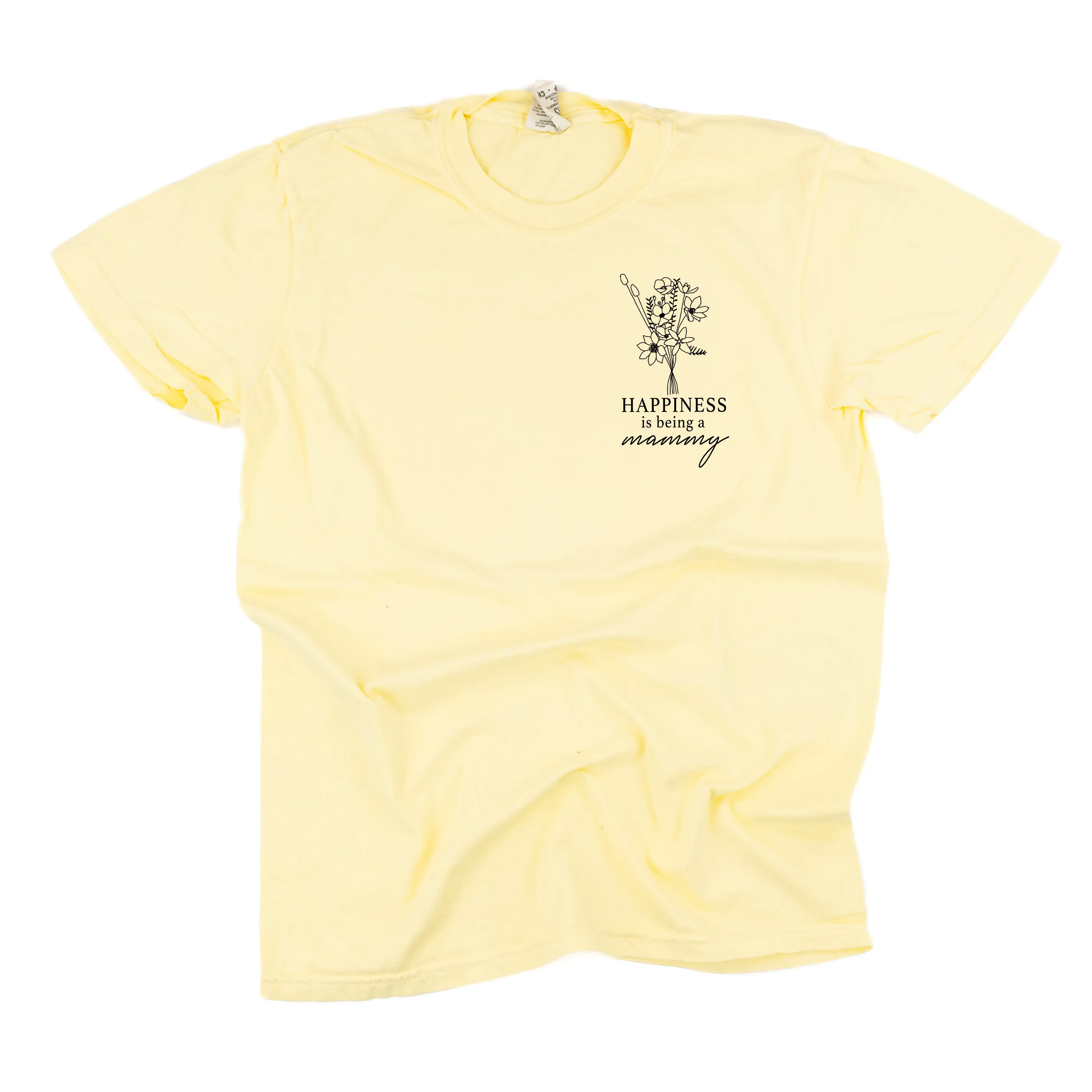 Bouquet Style - Happiness is Being a MAMMY - SHORT SLEEVE COMFORT COLORS TEE