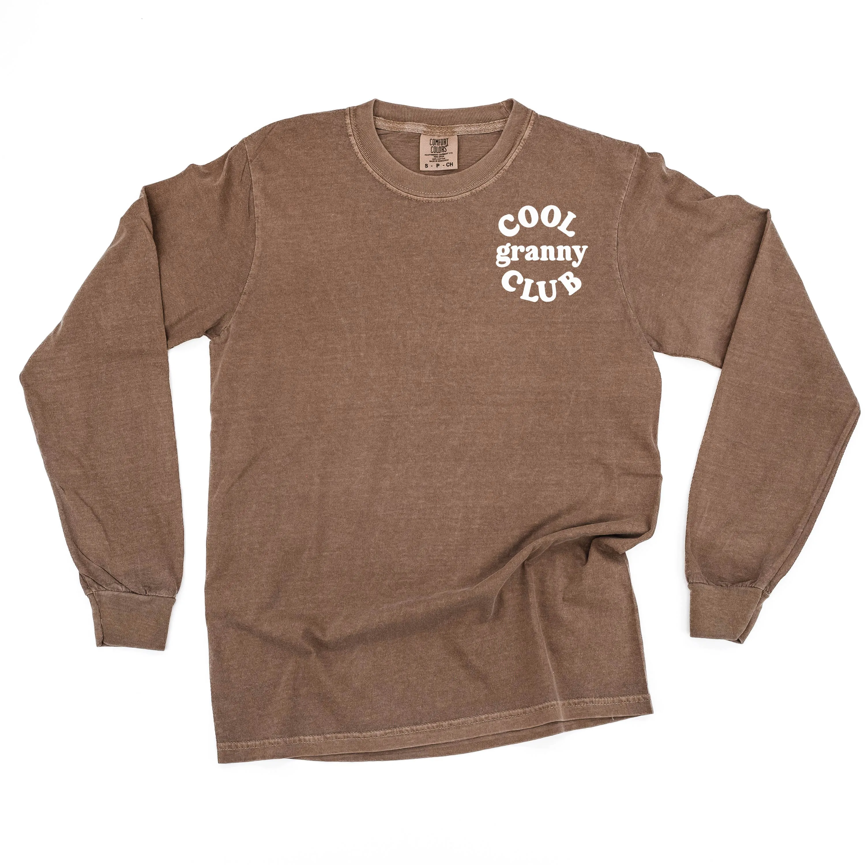 COOL Granny CLUB - Pocket Design - LONG SLEEVE COMFORT COLORS TEE