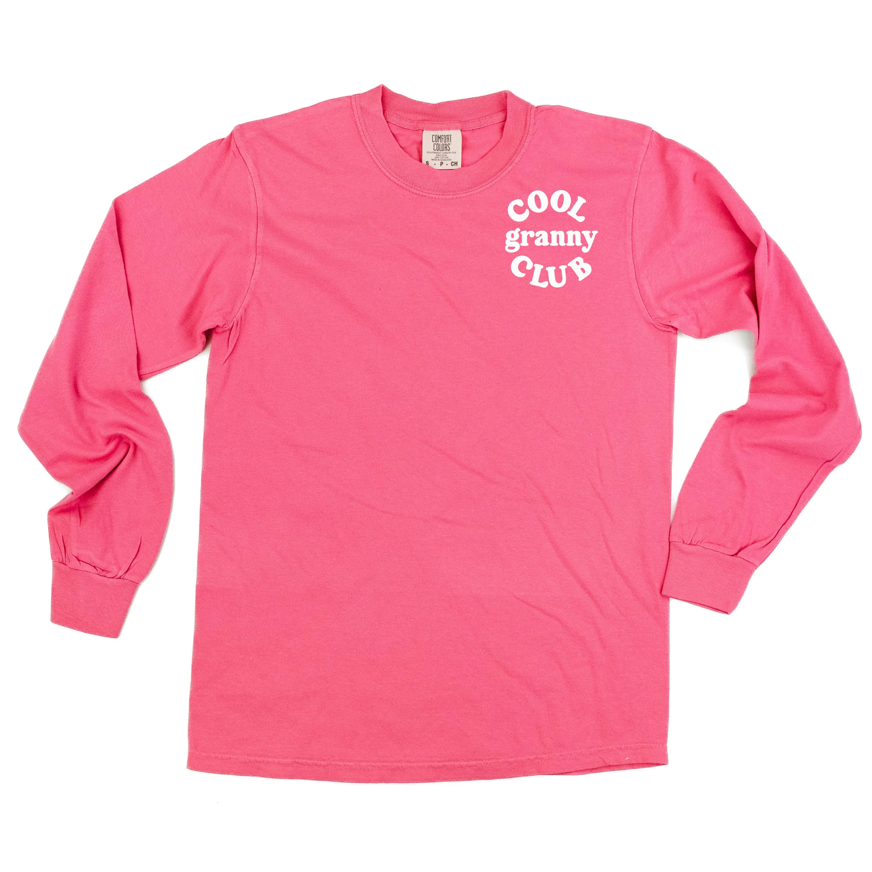 COOL Granny CLUB - Pocket Design - LONG SLEEVE COMFORT COLORS TEE