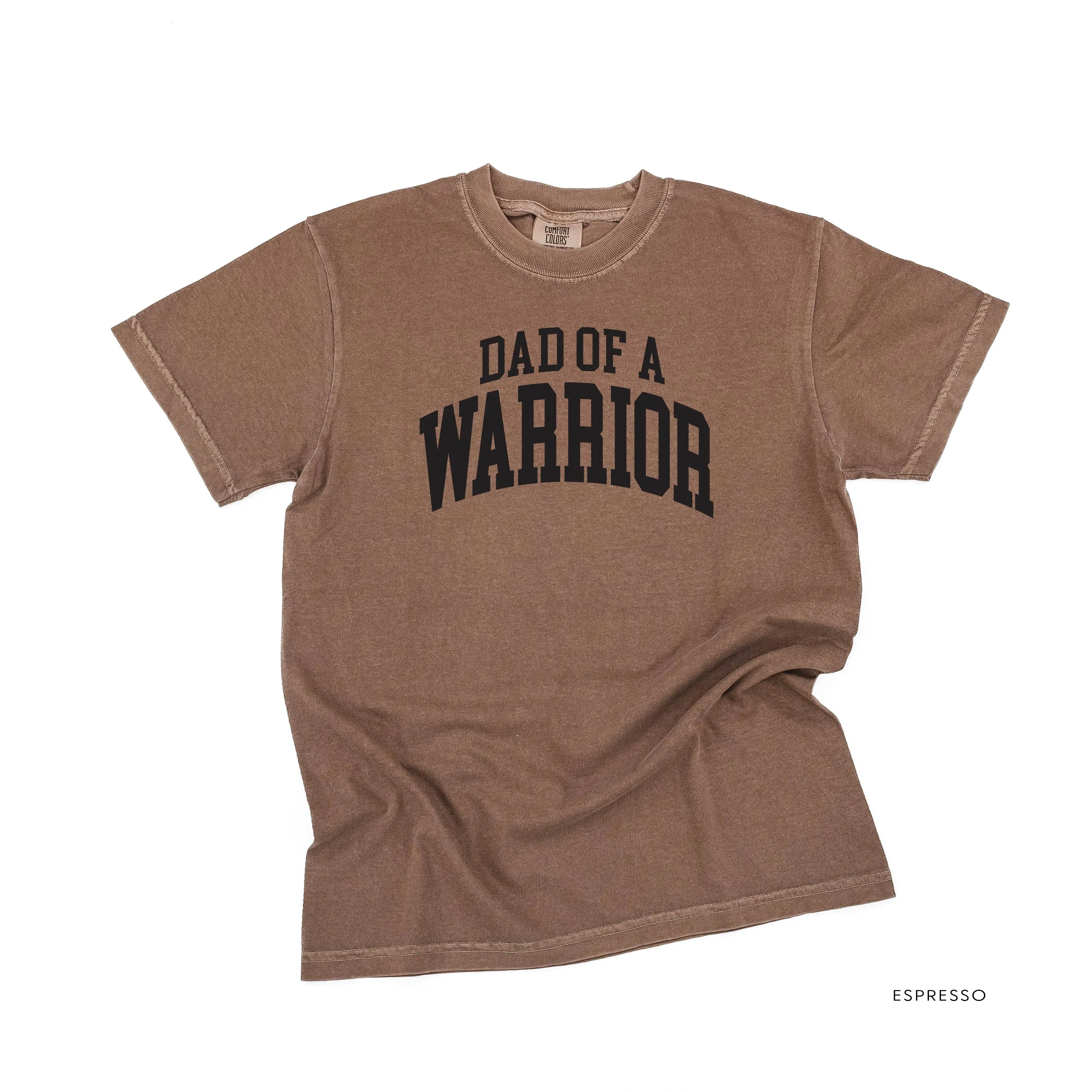 Dad of a Warrior - Varsity - SHORT SLEEVE COMFORT COLORS TEE