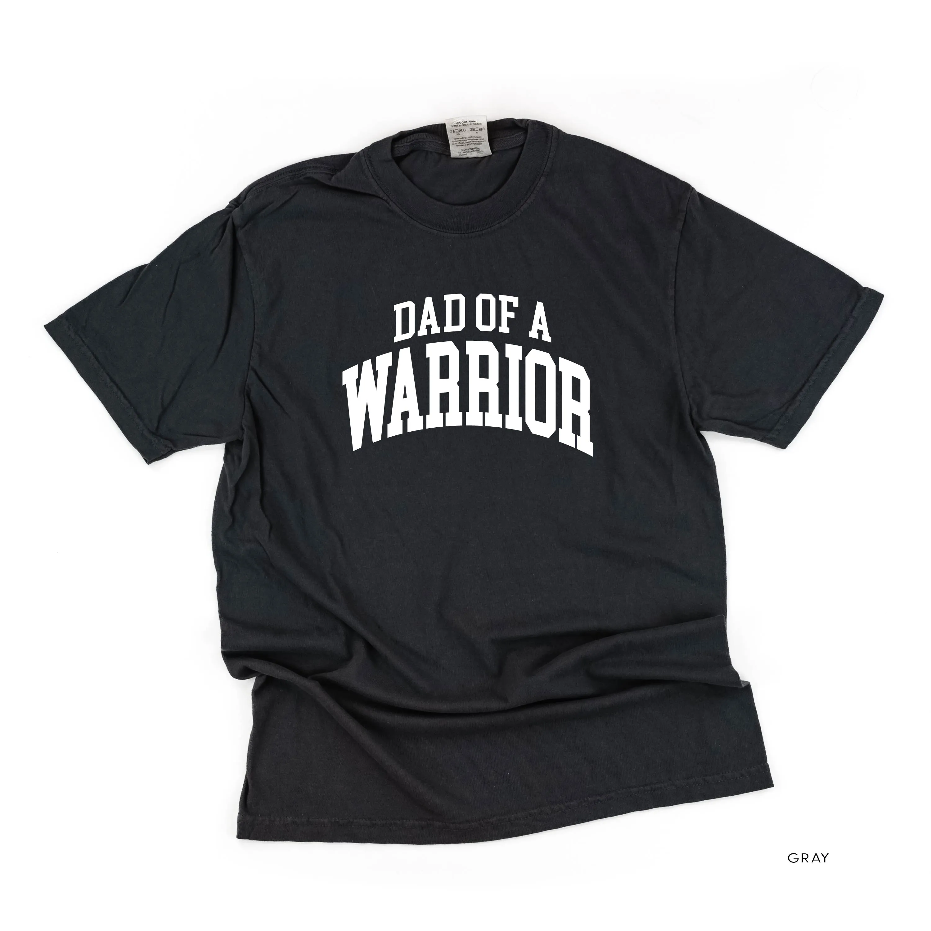 Dad of a Warrior - Varsity - SHORT SLEEVE COMFORT COLORS TEE