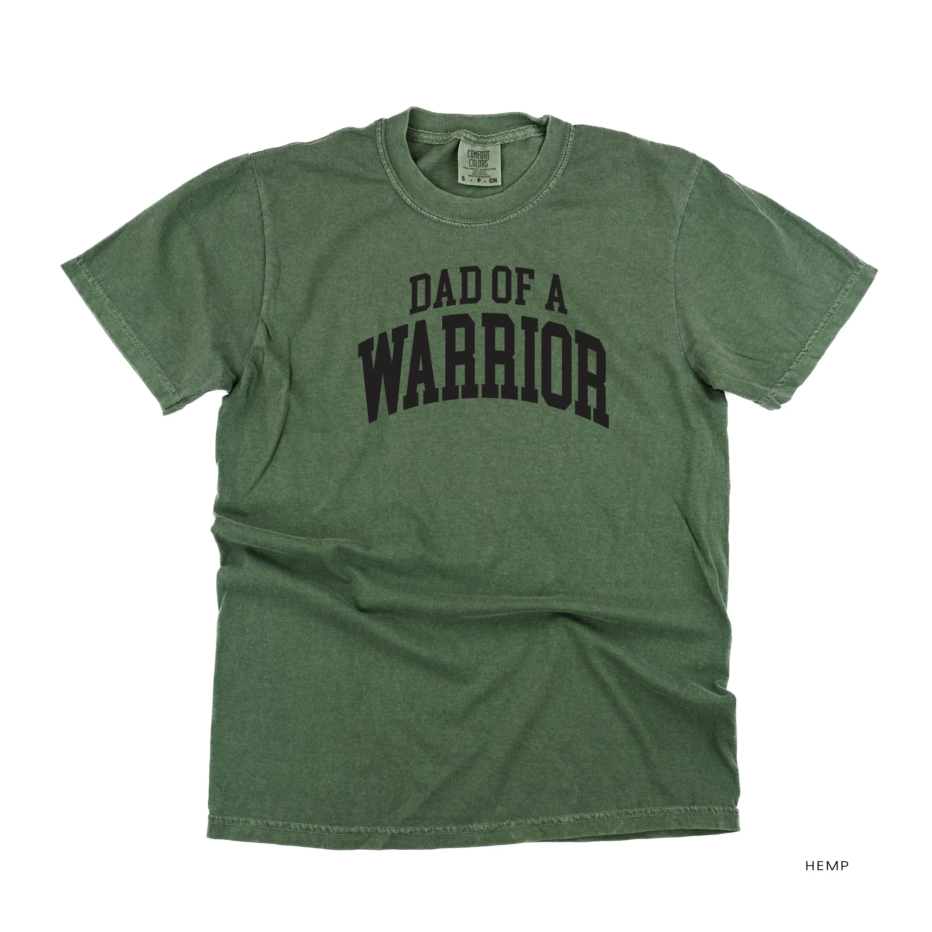Dad of a Warrior - Varsity - SHORT SLEEVE COMFORT COLORS TEE