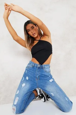 Halter Neck Sleeveless Top