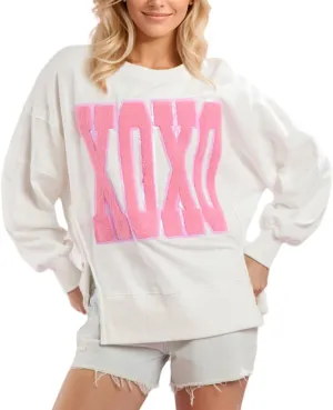 LILTWIST Cute Heart Graphic Sweatshirts Holiday Love Sweater Shirts for Women Sequin Cowboy Boots Long Sleeve Tops with Heart