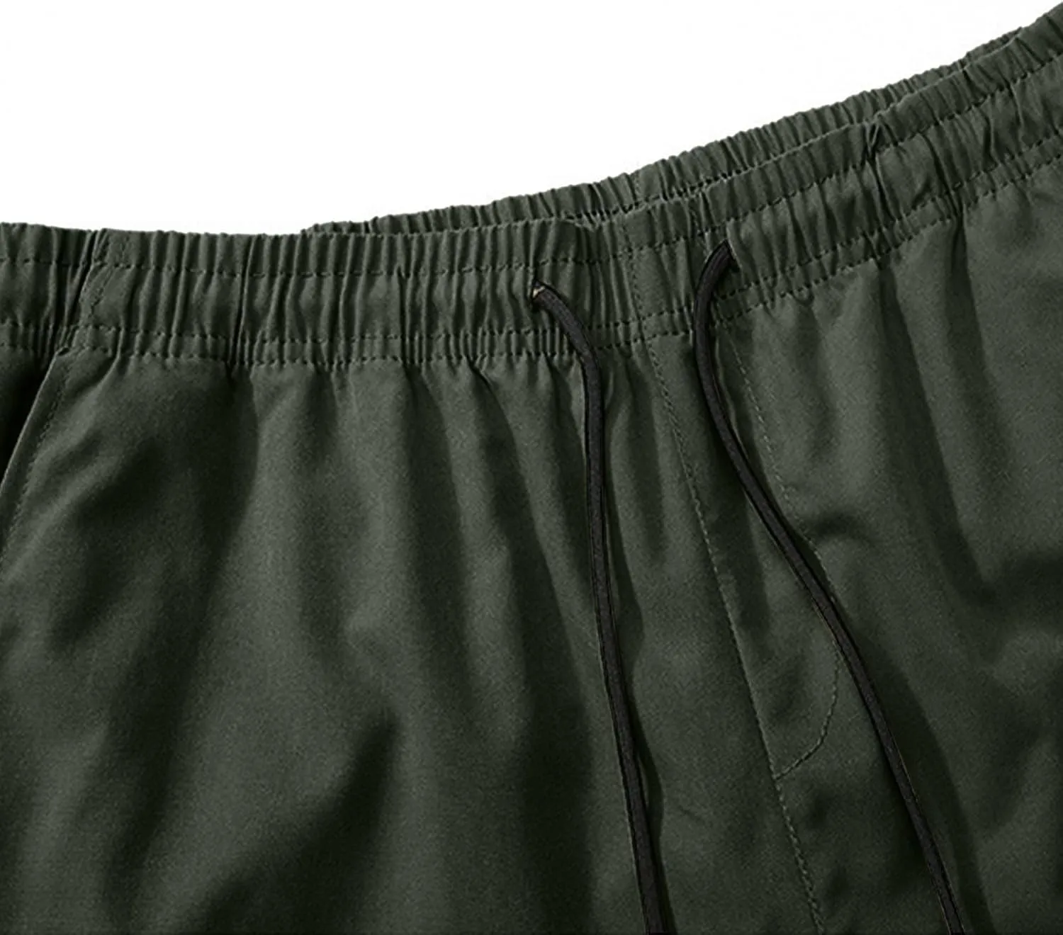 Men's Athletic Cargo Shorts with Pockets Quick Dry Running Workout Gym Elastic Lightweight Basketball Trunks