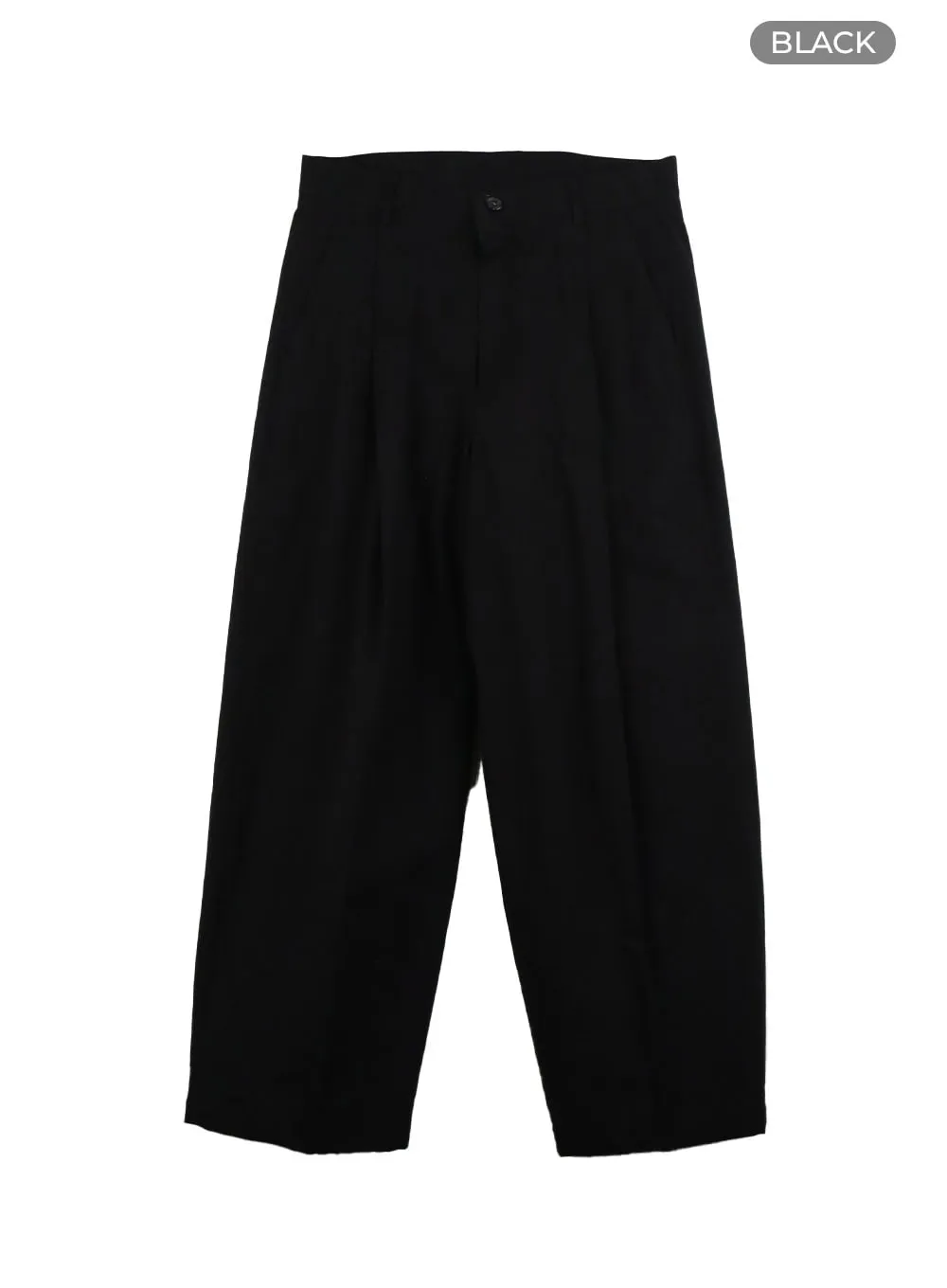 Men's Cotton Pintuck Baggy Trousers IY424