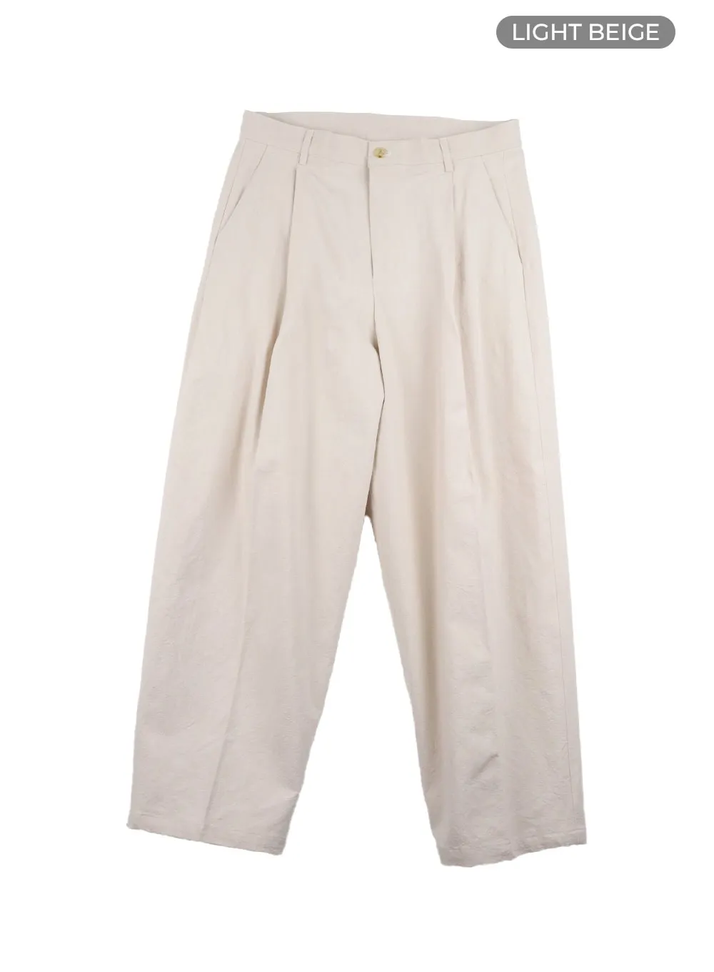 Men's Cotton Pintuck Baggy Trousers IY424