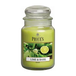 Prices Candles Scented Large Jar - Lime & Basil
