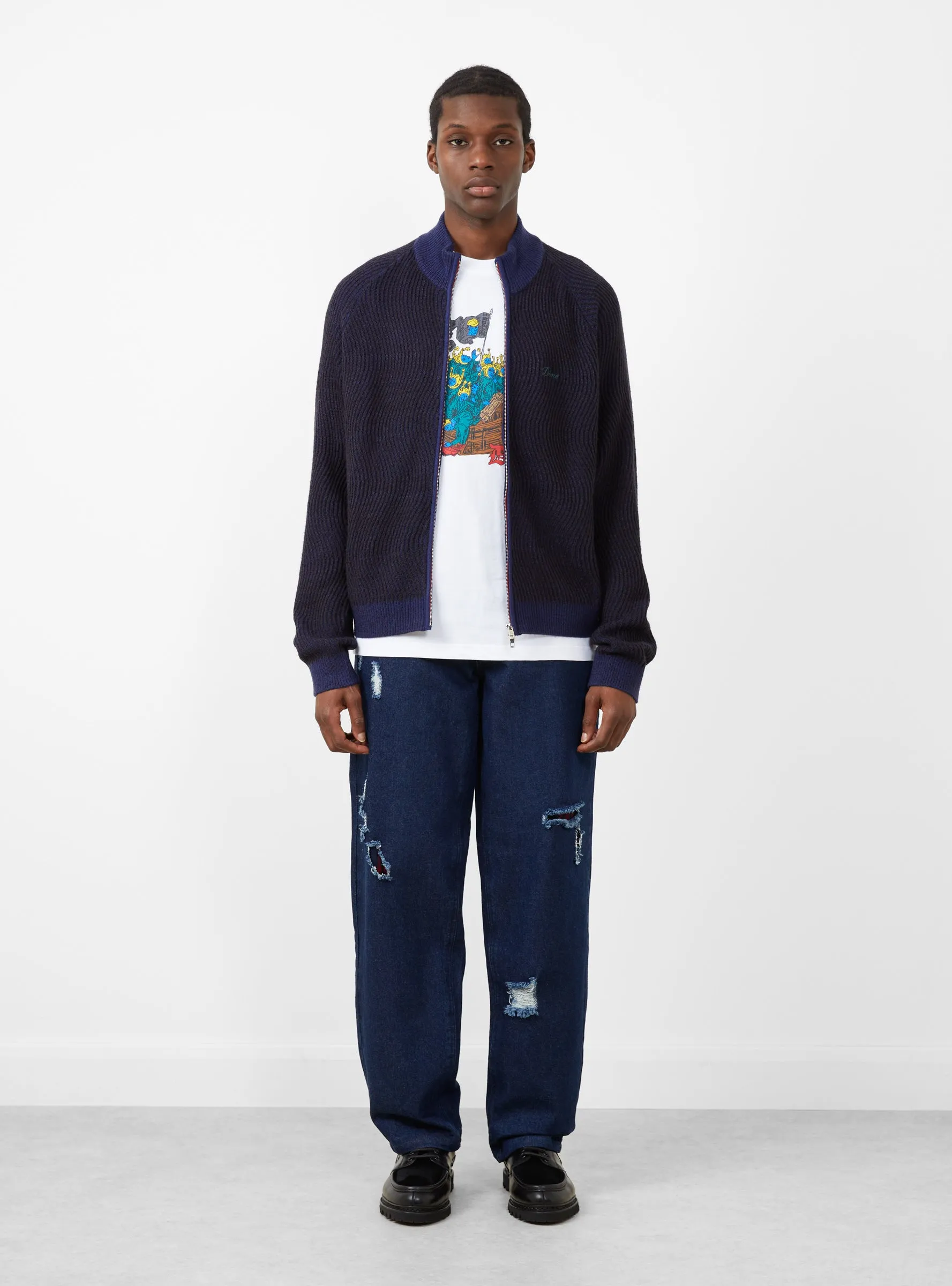 Secret Baggy Denim Pants Indigo